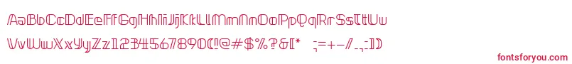 フォントNeonclipperLight – 白い背景に赤い文字
