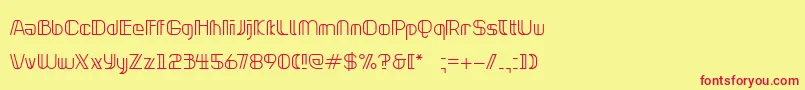 NeonclipperLight Font – Red Fonts on Yellow Background