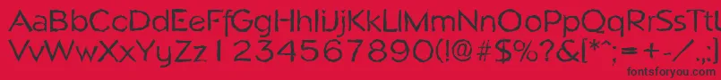 NapolirandomRegular Font – Black Fonts on Red Background