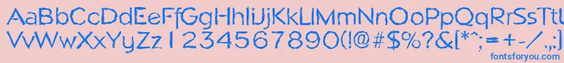 NapolirandomRegular Font – Blue Fonts on Pink Background