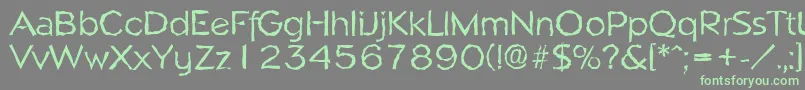 NapolirandomRegular Font – Green Fonts on Gray Background