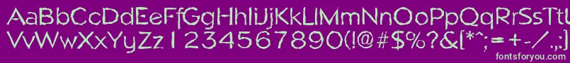 NapolirandomRegular Font – Green Fonts on Purple Background