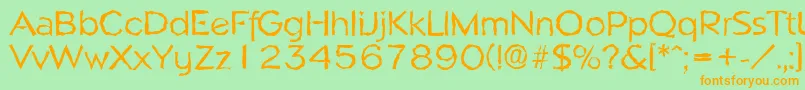 NapolirandomRegular Font – Orange Fonts on Green Background