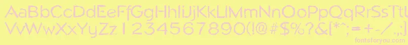 NapolirandomRegular Font – Pink Fonts on Yellow Background