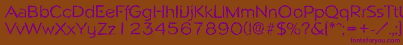 NapolirandomRegular Font – Purple Fonts on Brown Background