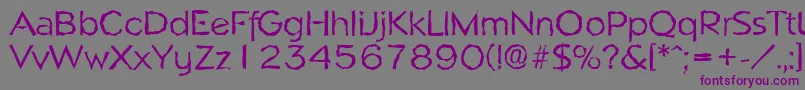 NapolirandomRegular Font – Purple Fonts on Gray Background