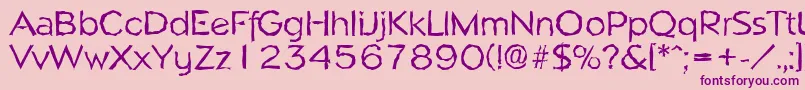 NapolirandomRegular Font – Purple Fonts on Pink Background