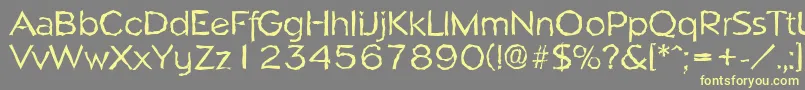 NapolirandomRegular Font – Yellow Fonts on Gray Background