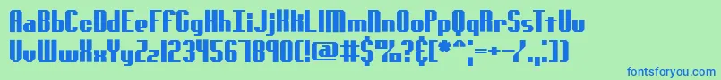 Genotyps Font – Blue Fonts on Green Background