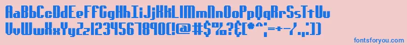 Genotyps Font – Blue Fonts on Pink Background