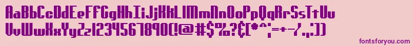 Genotyps Font – Purple Fonts on Pink Background