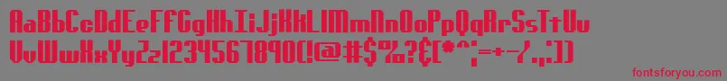 Genotyps Font – Red Fonts on Gray Background
