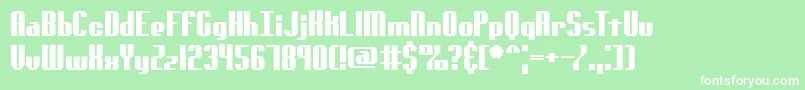 Genotyps Font – White Fonts on Green Background