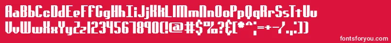 フォントGenotyps – 赤い背景に白い文字