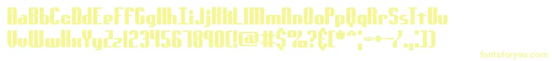 Genotyps Font – Yellow Fonts on White Background