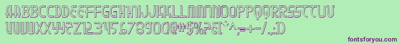 Moondart3D Font – Purple Fonts on Green Background
