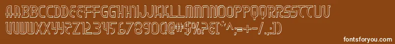 Moondart3D Font – White Fonts on Brown Background