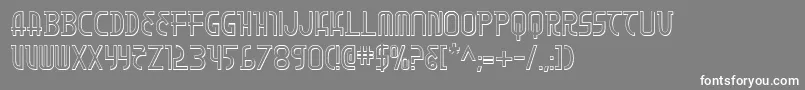 フォントMoondart3D – 灰色の背景に白い文字