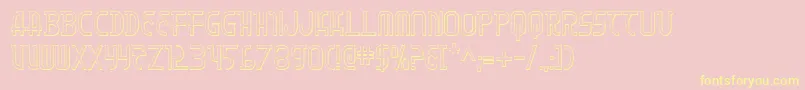 Moondart3D Font – Yellow Fonts on Pink Background