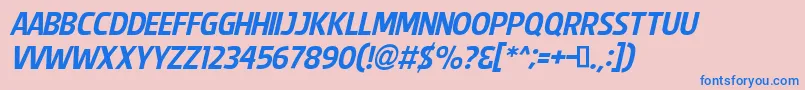 SplendidPlan9Italic Font – Blue Fonts on Pink Background
