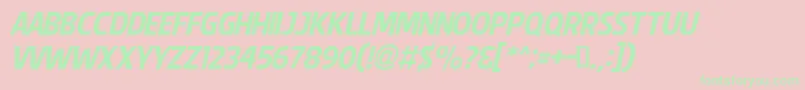 SplendidPlan9Italic Font – Green Fonts on Pink Background
