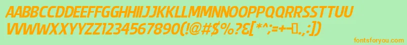 SplendidPlan9Italic Font – Orange Fonts on Green Background
