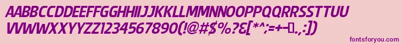 SplendidPlan9Italic-Schriftart – Violette Schriften auf rosa Hintergrund
