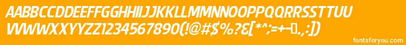 Police SplendidPlan9Italic – polices blanches sur fond orange