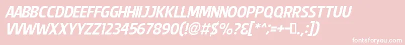 Police SplendidPlan9Italic – polices blanches sur fond rose
