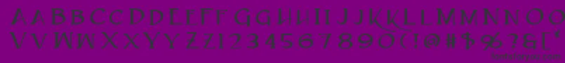 Caeldera Font – Black Fonts on Purple Background