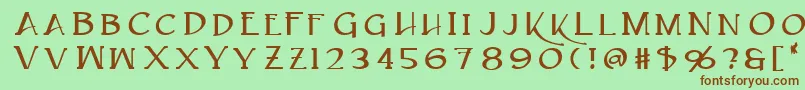 Шрифт Caeldera – коричневые шрифты на зелёном фоне