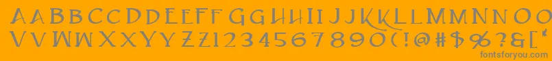 Caeldera Font – Gray Fonts on Orange Background