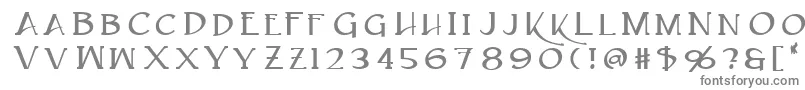 フォントCaeldera – 白い背景に灰色の文字