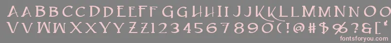 フォントCaeldera – 灰色の背景にピンクのフォント