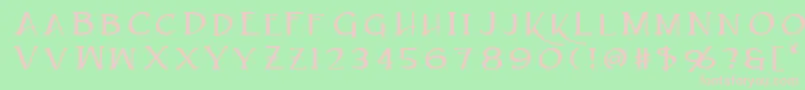 Caeldera Font – Pink Fonts on Green Background