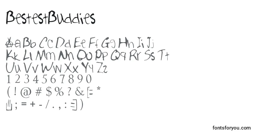 Fuente BestestBuddies - alfabeto, números, caracteres especiales
