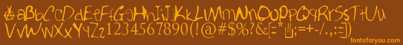 Шрифт BestestBuddies – оранжевые шрифты на коричневом фоне