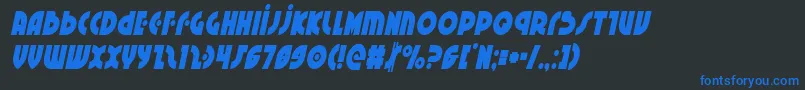 Neuralnomiconcondital Font – Blue Fonts on Black Background