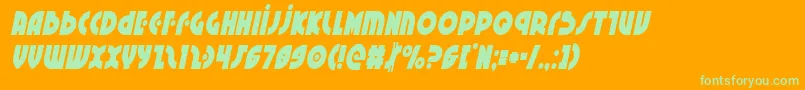 Neuralnomiconcondital Font – Green Fonts on Orange Background