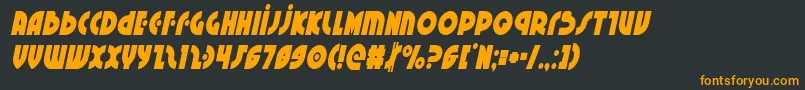 フォントNeuralnomiconcondital – 黒い背景にオレンジの文字