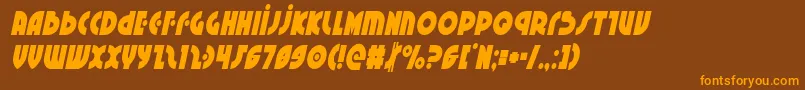 Neuralnomiconcondital Font – Orange Fonts on Brown Background