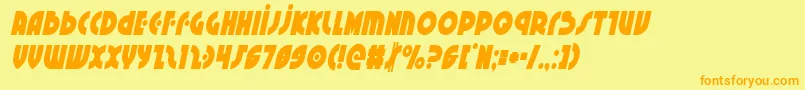 Neuralnomiconcondital Font – Orange Fonts on Yellow Background