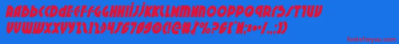 Neuralnomiconcondital Font – Red Fonts on Blue Background