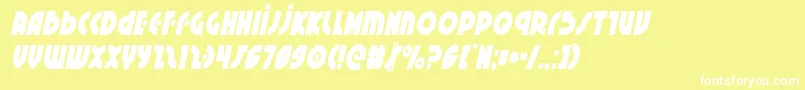 Neuralnomiconcondital Font – White Fonts on Yellow Background