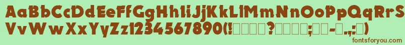 ElectronPlain.001.001 Font – Brown Fonts on Green Background