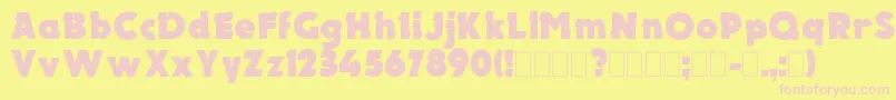 ElectronPlain.001.001 Font – Pink Fonts on Yellow Background