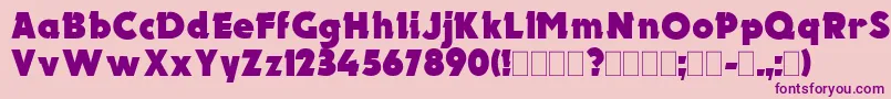 ElectronPlain.001.001 Font – Purple Fonts on Pink Background