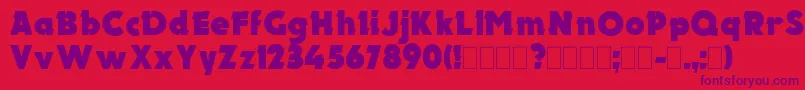 Police ElectronPlain.001.001 – polices violettes sur fond rouge