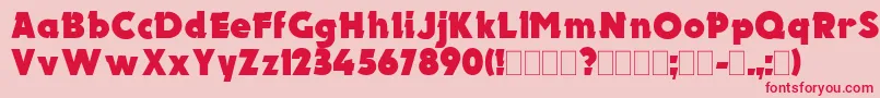 Шрифт ElectronPlain.001.001 – красные шрифты на розовом фоне