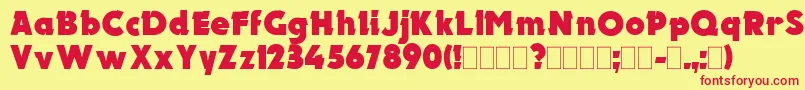 ElectronPlain.001.001 Font – Red Fonts on Yellow Background